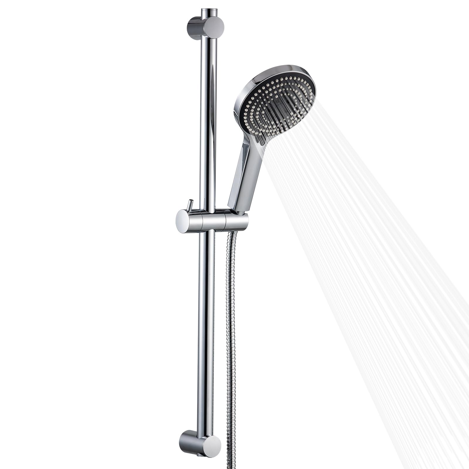 OFFO 6-Mode High Pressure Shower Head Set with 70cm Slide Bar | Chrome