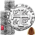 100pc Silver Metal Pirate Coins – 27mm Replica Doubloon Set