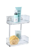 WENKO Vacuum-Loc 2-Tier Wall Rack – Stainless Steel Bathroom Shelf
