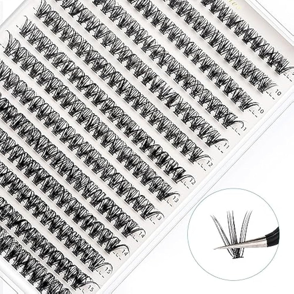 Bransfy DIY Eyelash Extension Clusters | 280pcs D Curl Faux Mink Lashes