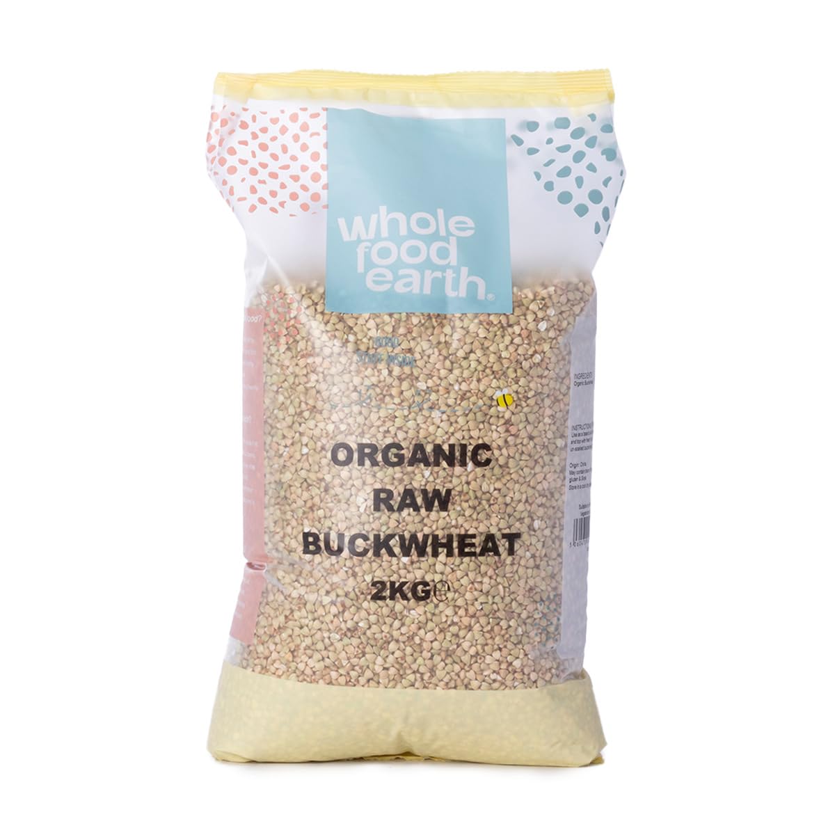 Wholefood Earth Organic Buckwheat 2kg – Raw, GMO-Free, Vegan Superfood