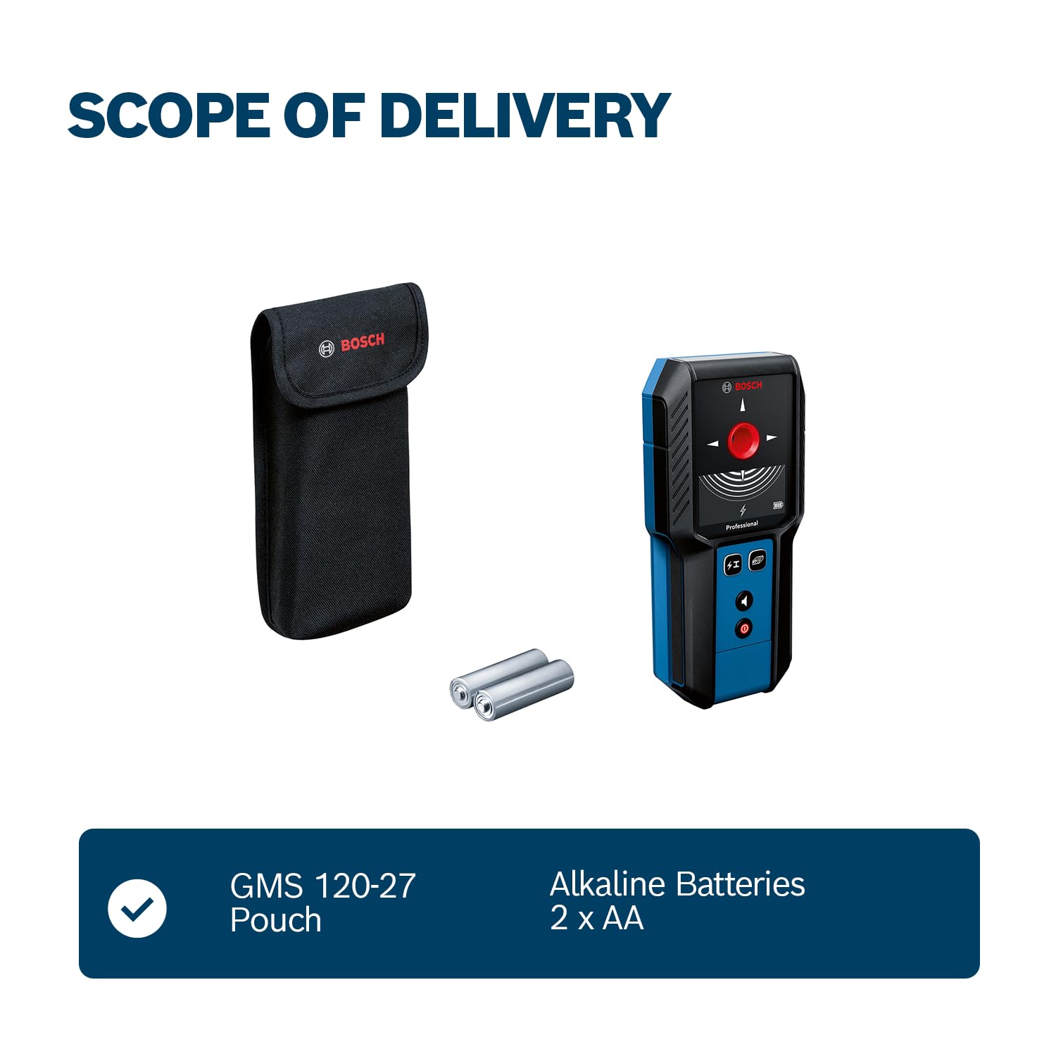 Bosch Professional GMS 120-27 Wall Scanner | Metal & Stud Finder