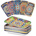 vancasso SIMI Bohemian Porcelain Rectangle Serving Plates - Set of 6