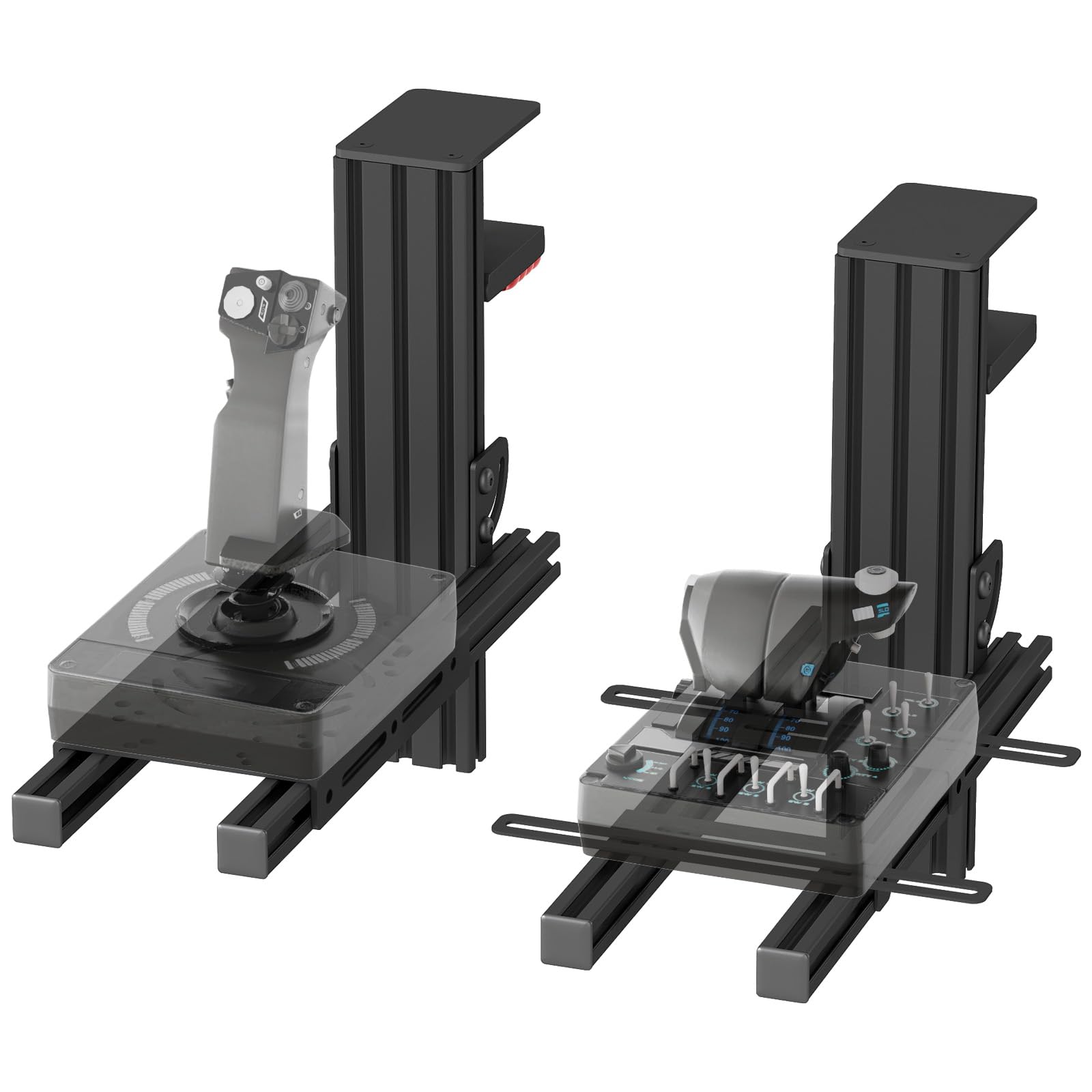 VELPAX Flight Sim HOTAS Desk Mounts – Heavy Duty Metal Stand, 2 Pack