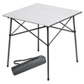 Portal Aluminum Folding Camping Table | 4 Person Square Roll Up Top