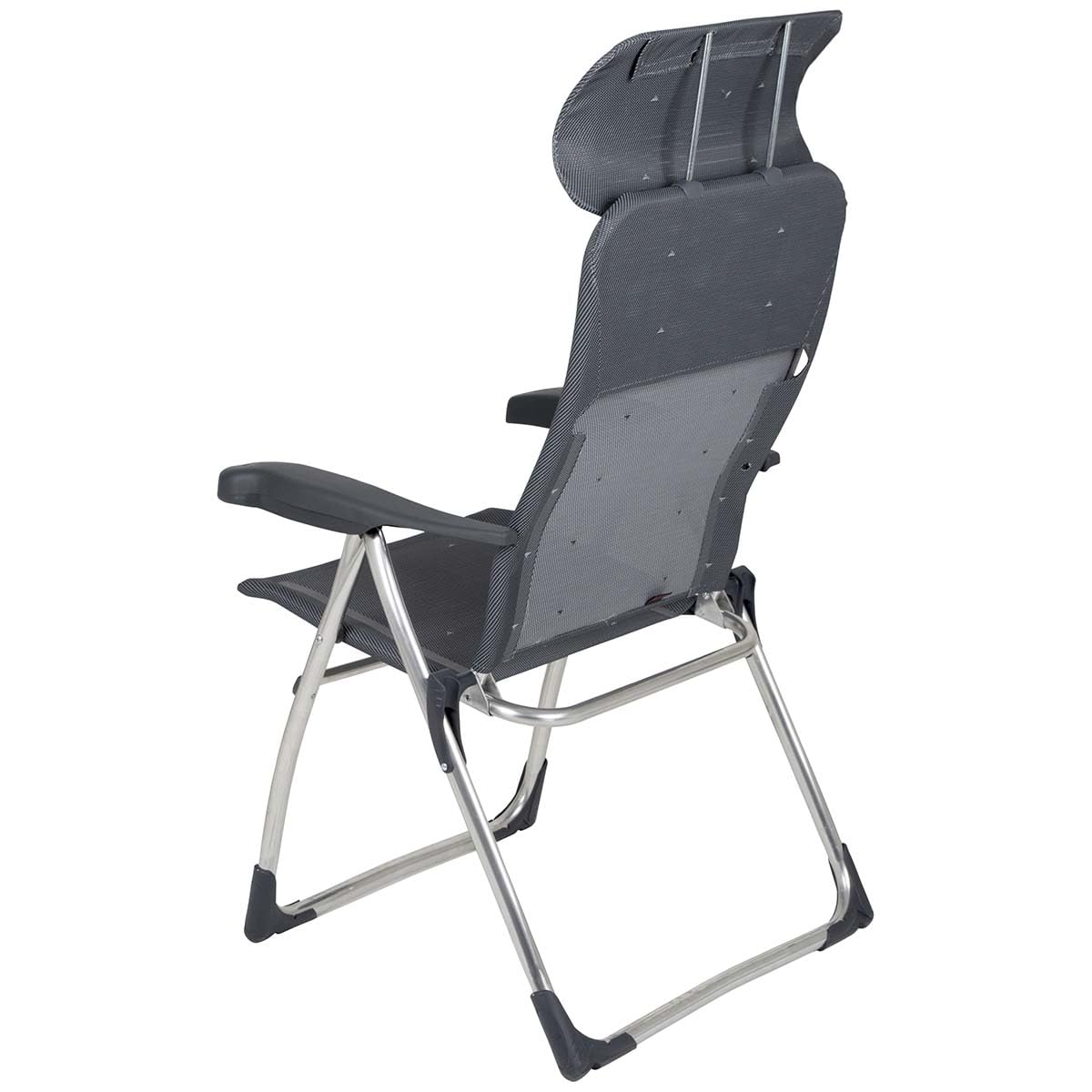 Crespo AL 215 Folding Camping Chair – Ergonomic 7-Position Seat, Grey