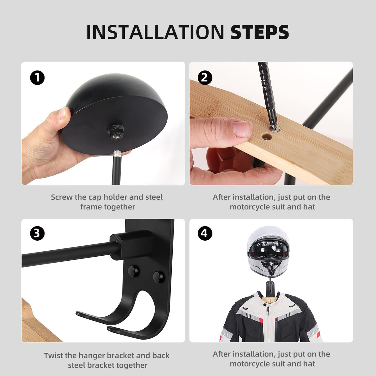 motofans Motorcycle Helmet Holder Wall Hanging Helmet Motorcycle Wall Hat Holder - image 2