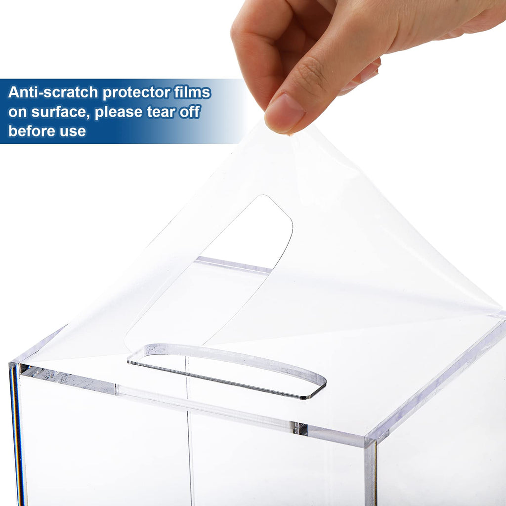 Frcctre 2 Pack Acrylic DVD/CD Storage Box, Clear DVD Holder Case with Handles Holds 27 pcs, Stackable Storage Container Shelf Organizer Bin for CDs