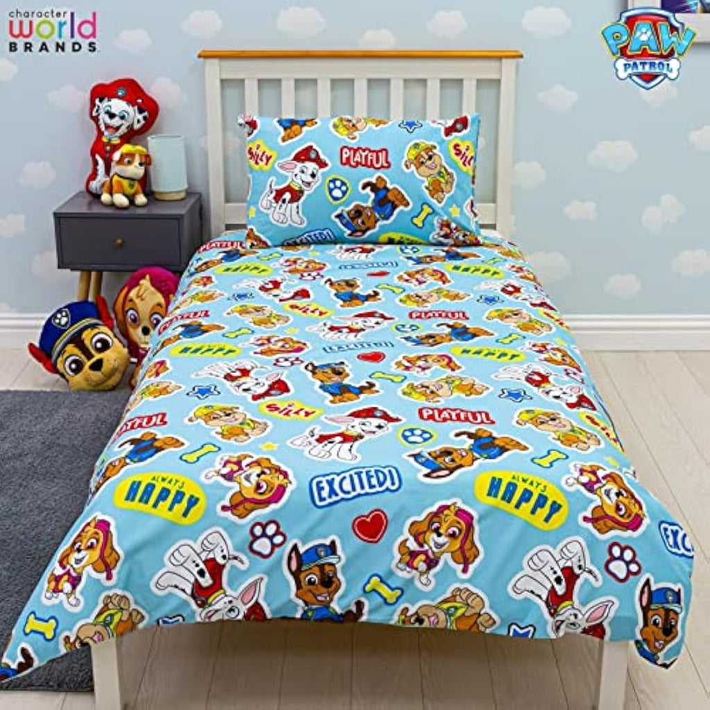 Paw Patrol Reversible Single Duvet Cover Set | Kids Pupster Bedding
