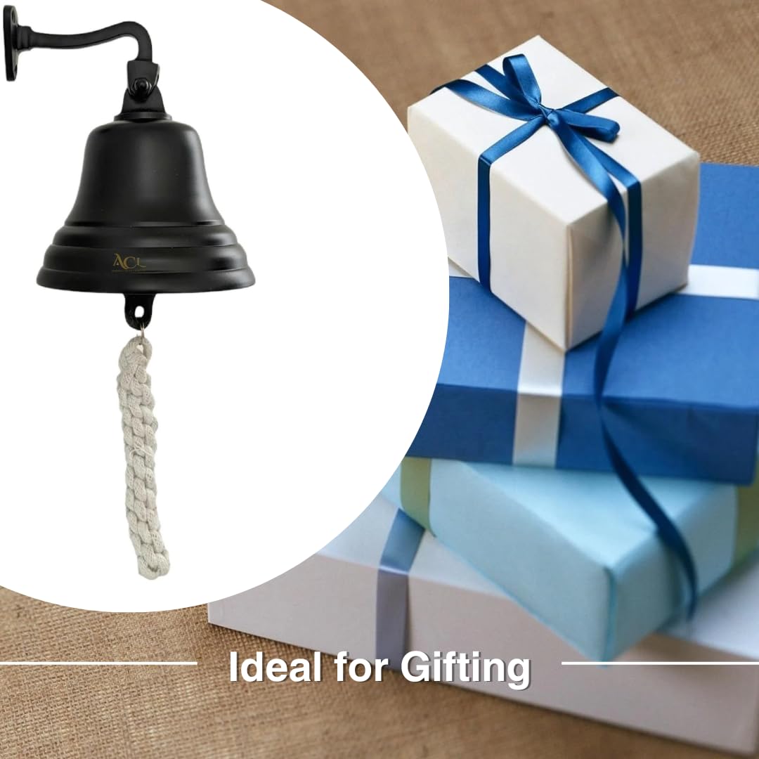 Assorted Collections Black Brass Last Order Bell | Wall Mounted Bar Bell