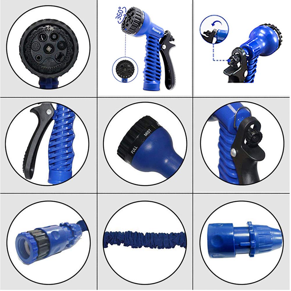 Jackeyhouse 150FT Expandable Garden Hose – Flexible Non Kink Pipe