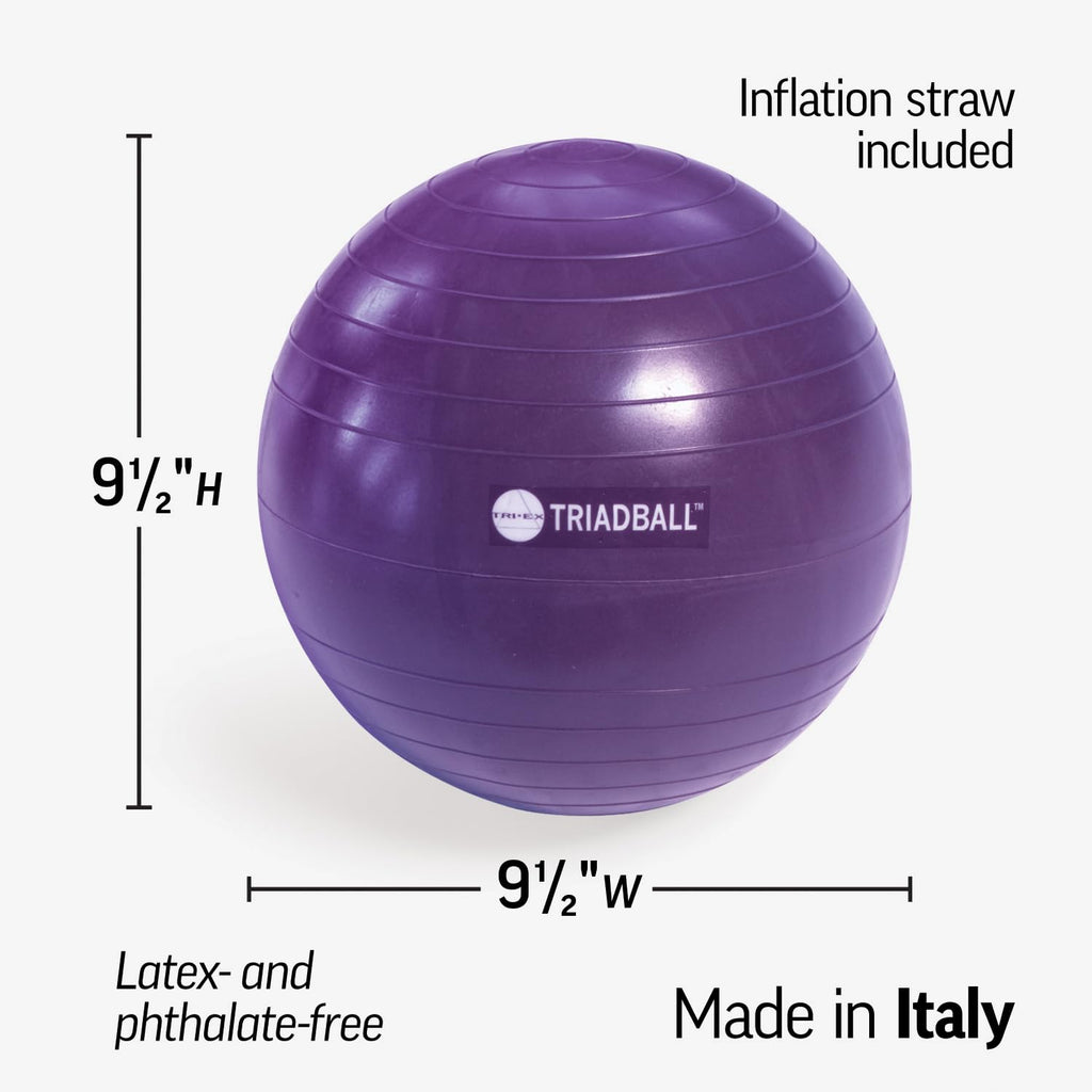 TRIADBALL Pilates Ball – 9.5" Small Stability Exercise Ball by Jolof