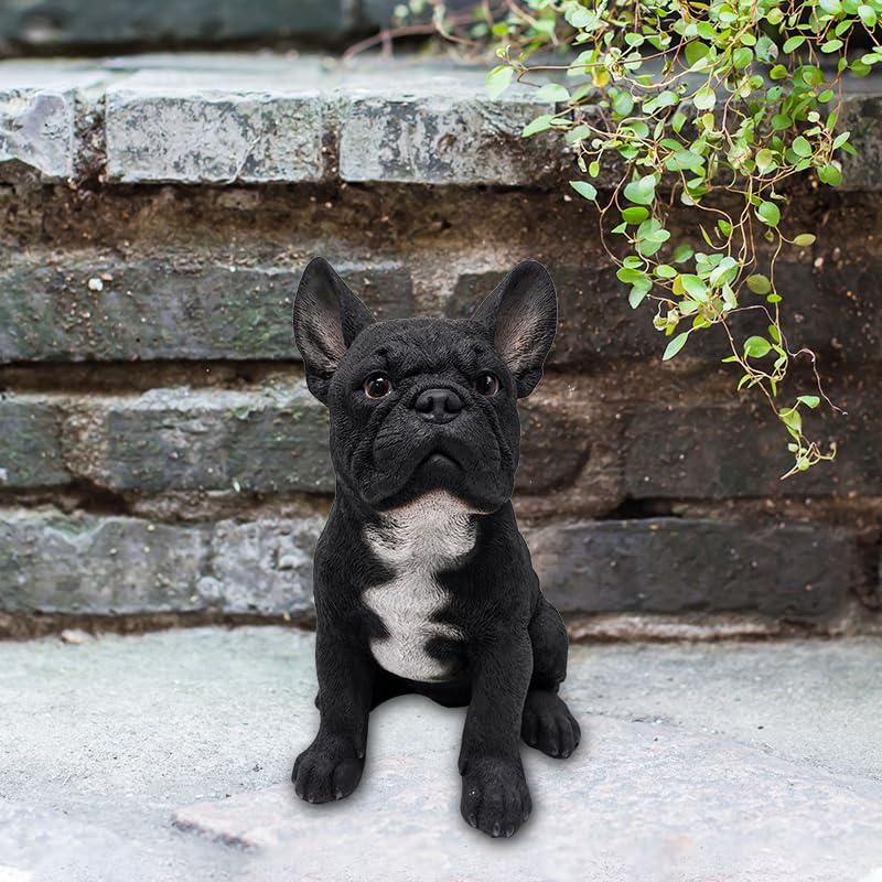 G&H Decor French Bulldog Statue – 30cm Realistic Polyresin Dog Figurine