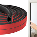 Jobon Rubber Door Draught Excluder – Self-Adhesive Weather Stripping, 12M