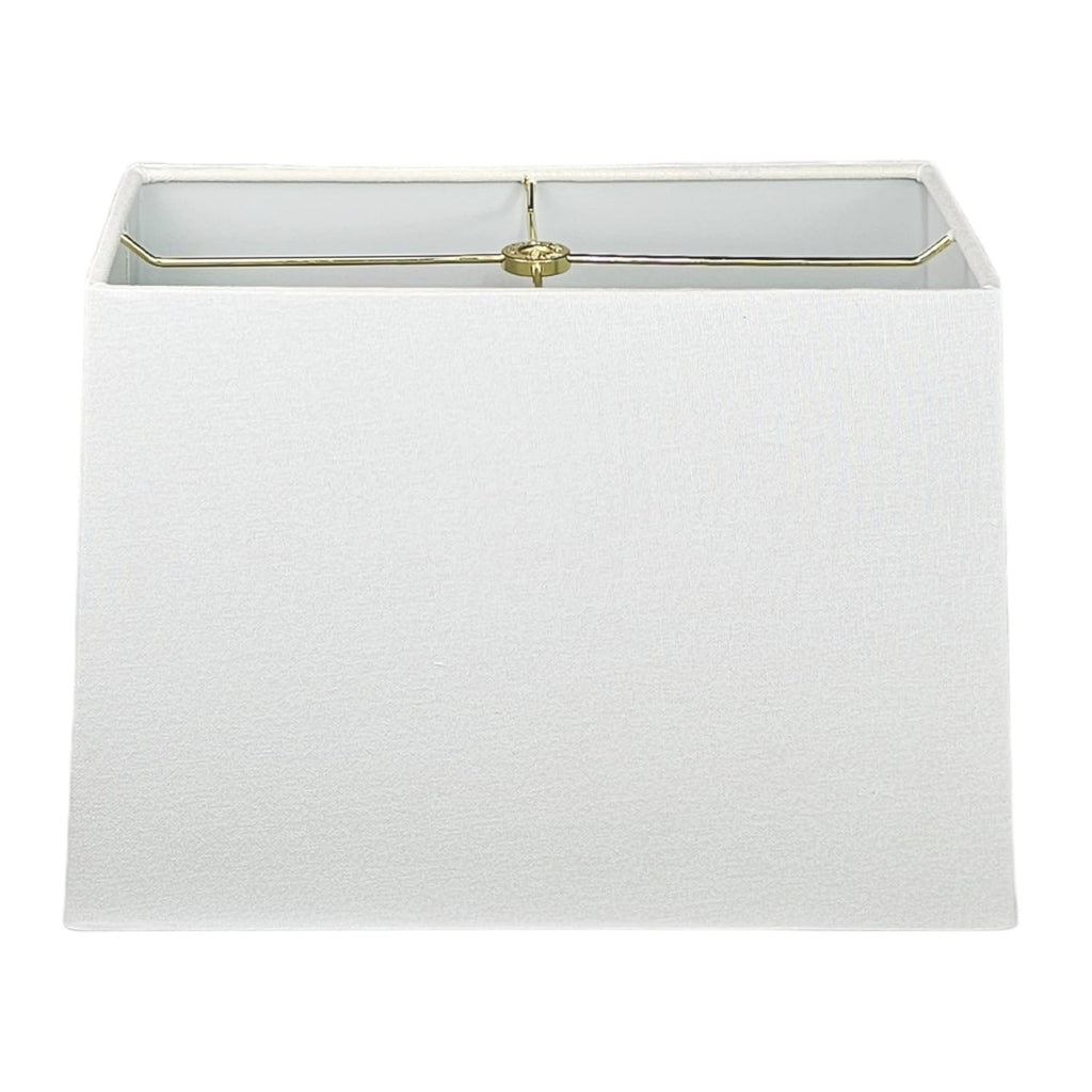 Royal Designs Rectangle Hardback Lamp Shade | Linen White | 10 x 18 x 12