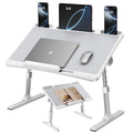 NIFBANG Laptop Tray Folding Bed Table,Adjustable Height Lap Desks with Foldable Legs,Portable Laptop Desk for Sofa,Travel Car Seat Table Tray for - image 1