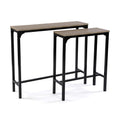 Versa Doncaster Console Table, Narrow table, 80x25x95cm, Brown and Black - image 1
