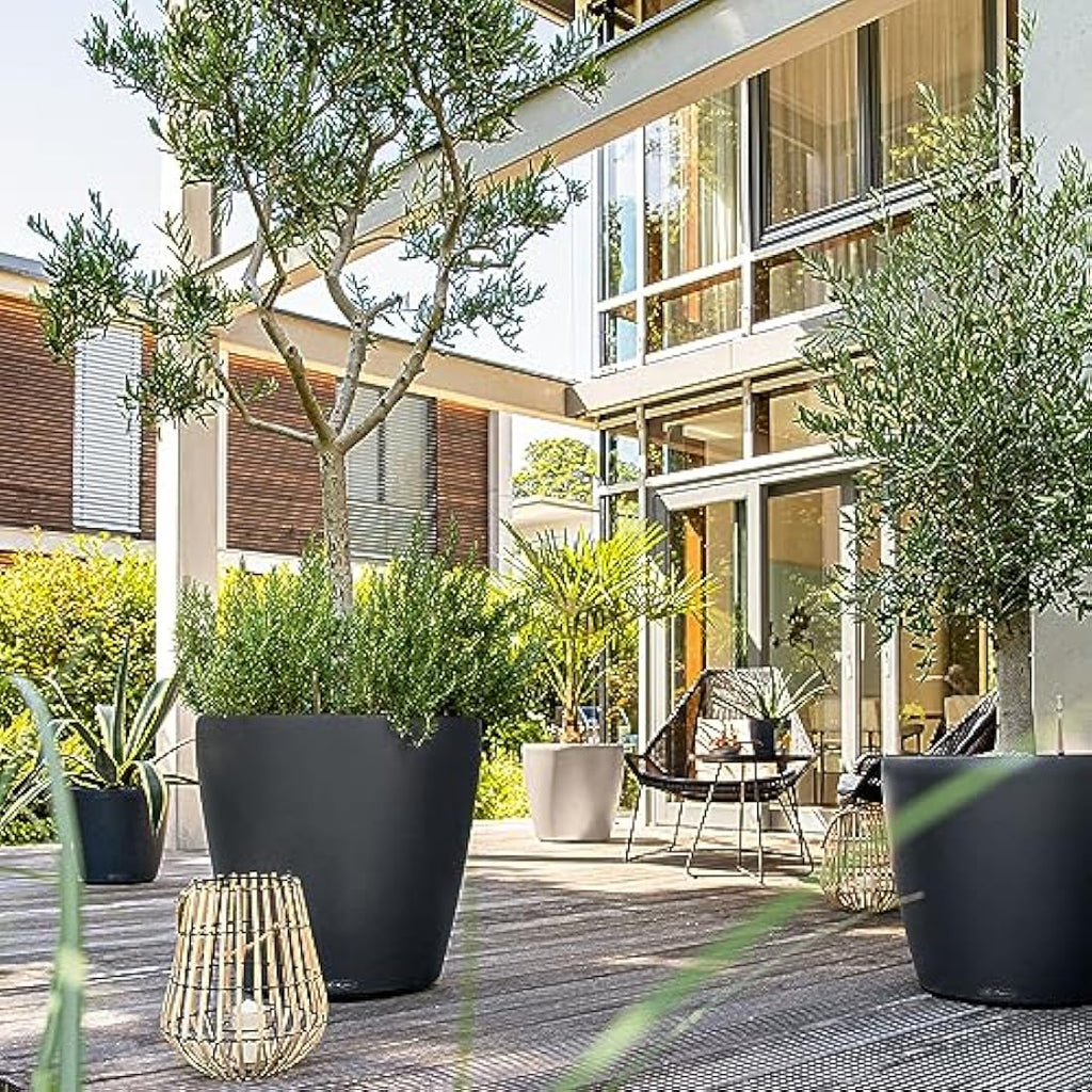 Lechuza CLASSICO Color 60 Self-Watering Planter | Large Slate Poly-Resin