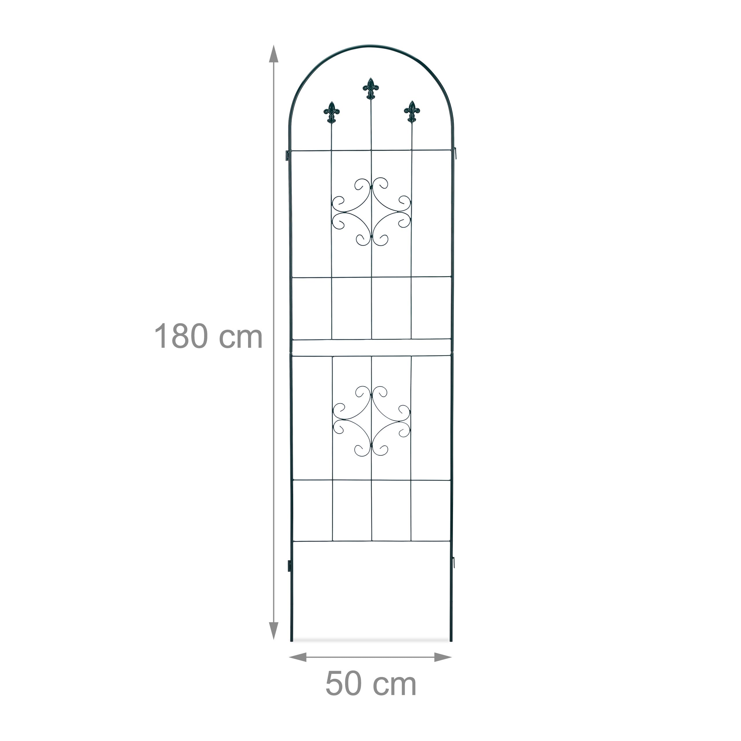 Relaxdays Metal Garden Trellis Set of 2 – 180x50cm Ornate Plant Support