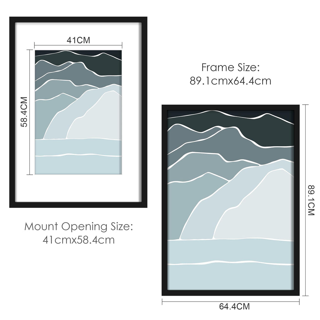 Tinkeps A1 Black Picture Frame | Engineered Wood & Plexiglass Poster Frame