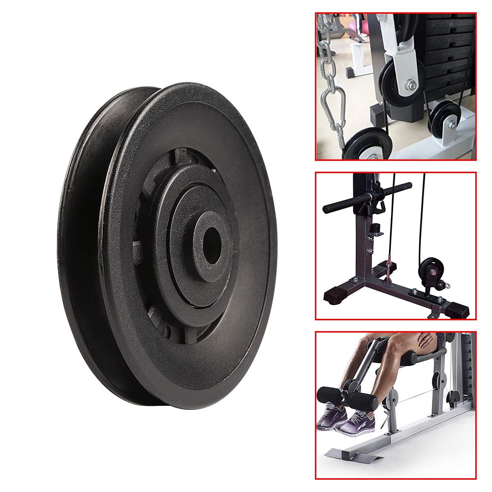 Topfinder 90mm Universal Bearing Pulley Wheel for Gym Cable Machine (12Pcs)