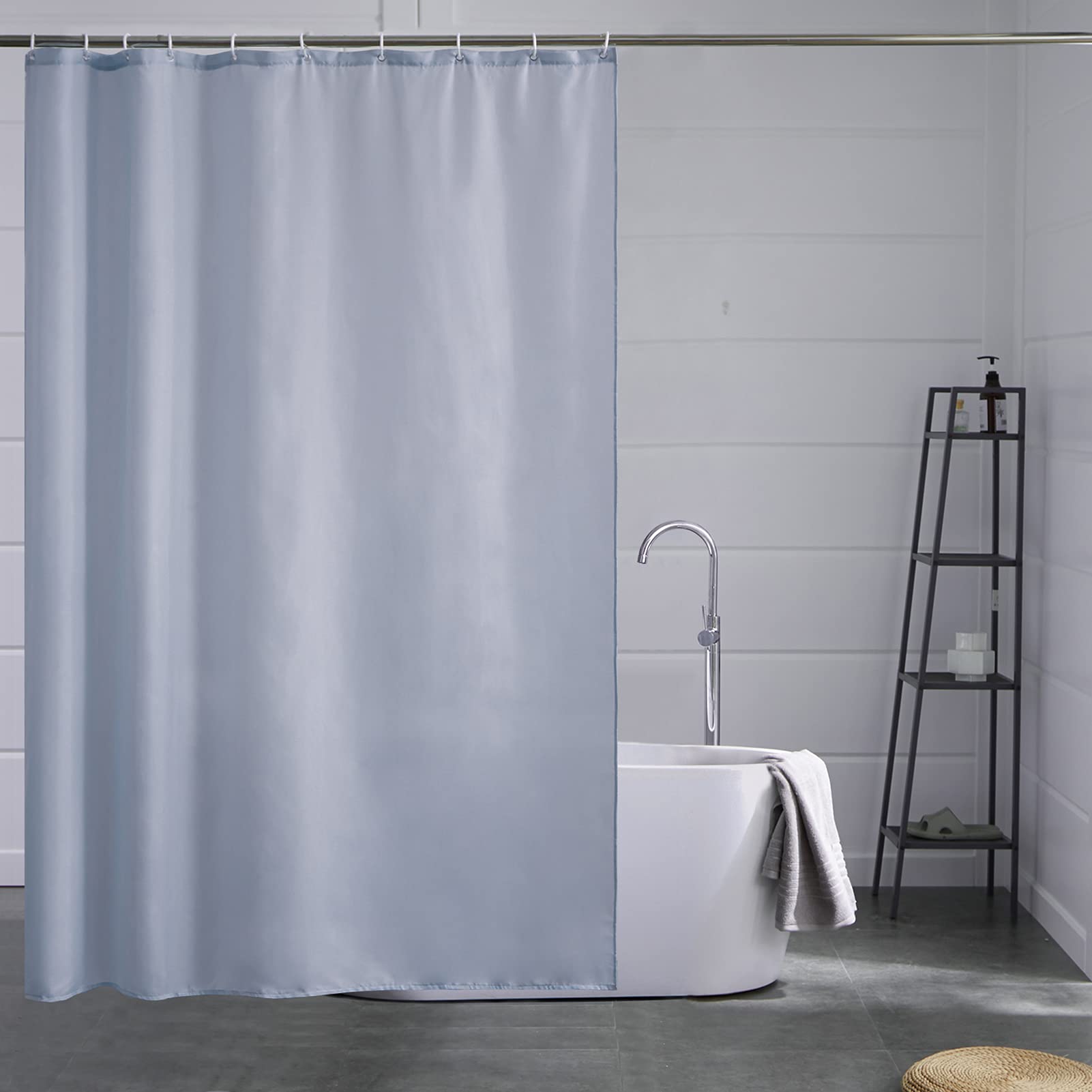 Furlinic Waterproof Shower Curtain – Blue Grey Mold Resistant Polyester