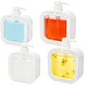 MUKSEUT 4-Piece Plastic Soap Dispenser Set | 300ml & 500ml Pump Bottles