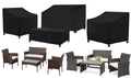 SIRUITON 4-Piece Patio Furniture Cover Set | 420D Waterproof Oxford - Black