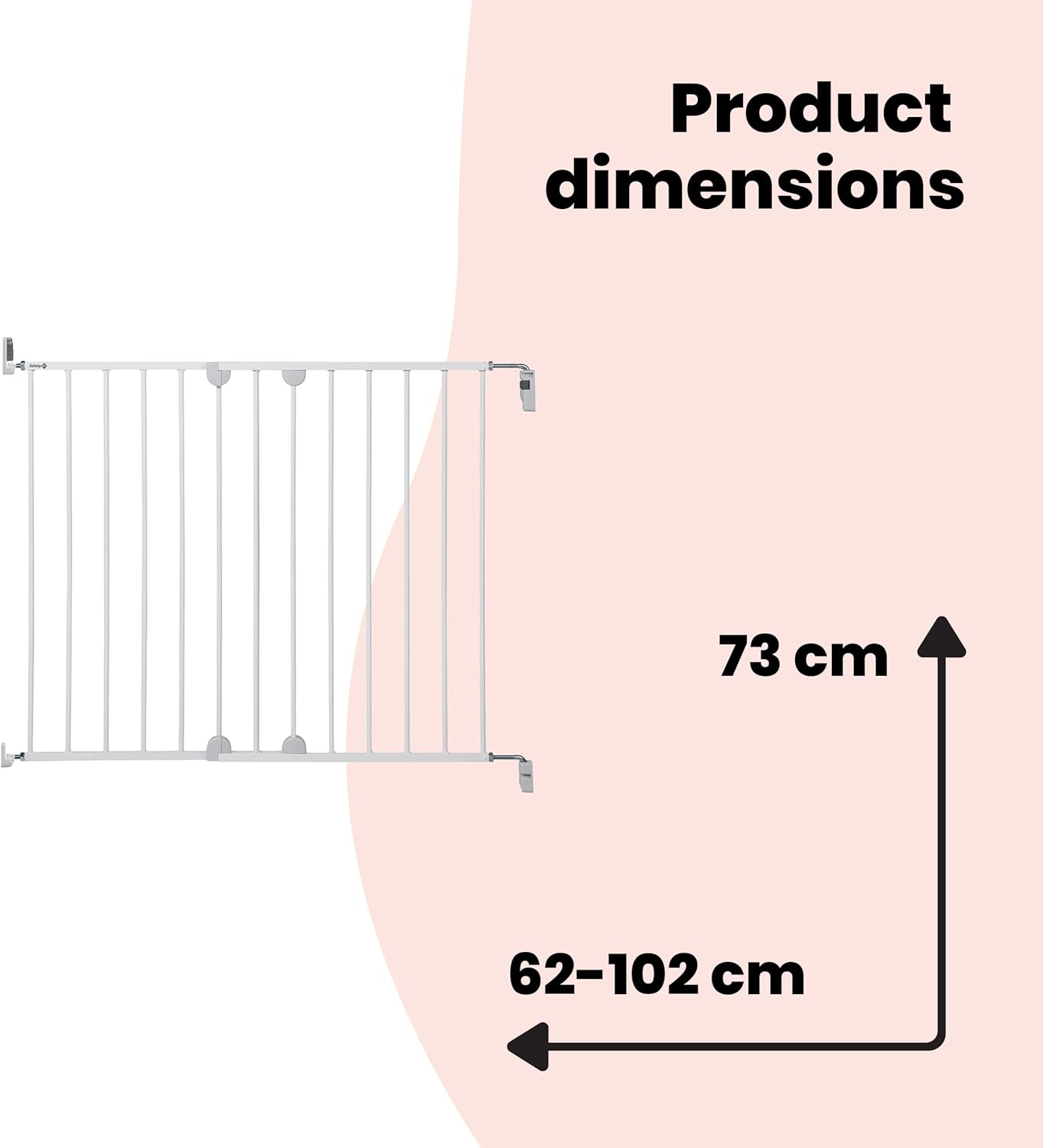 Safety 1st Wall Fix Extending Metal Gate - White