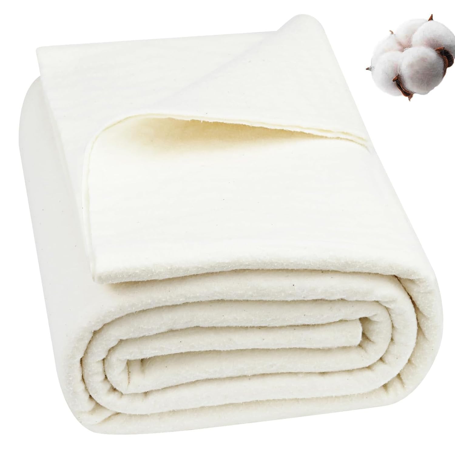 SHJKBST 100% Natural Cotton Batting for Quilts - 70x92in Sewing Craft