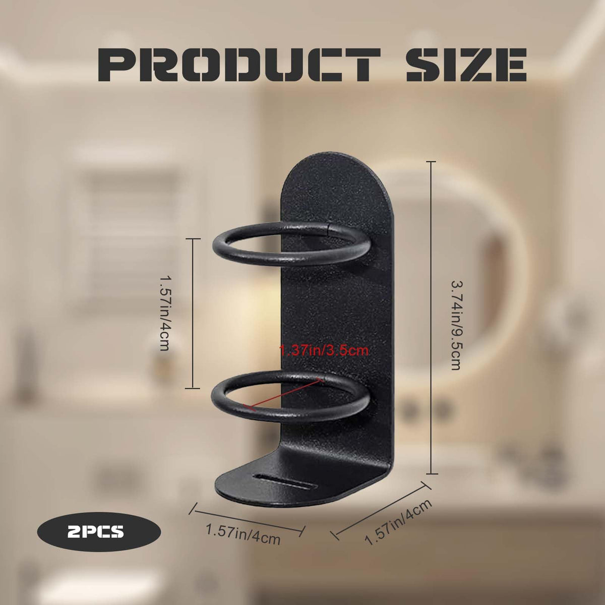 2 Packs Electric Toothbrush Holder, Wall Mounted, Self-Adhesive, Stick On The Wall For Bathroom, Non-Drilling Black