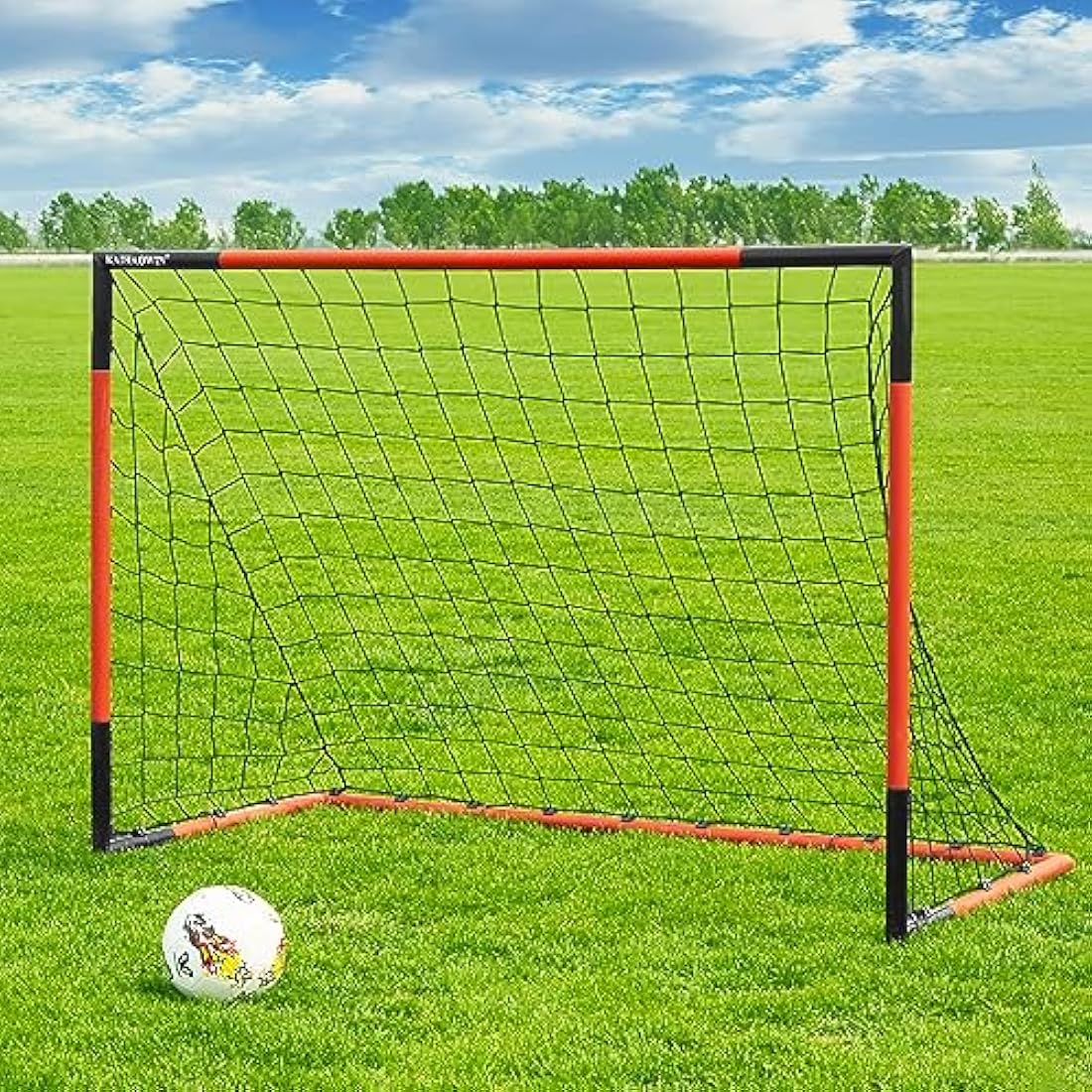 KAIHAOWIN Steel Soccer Goal - All-Weather Training Net for Backyard