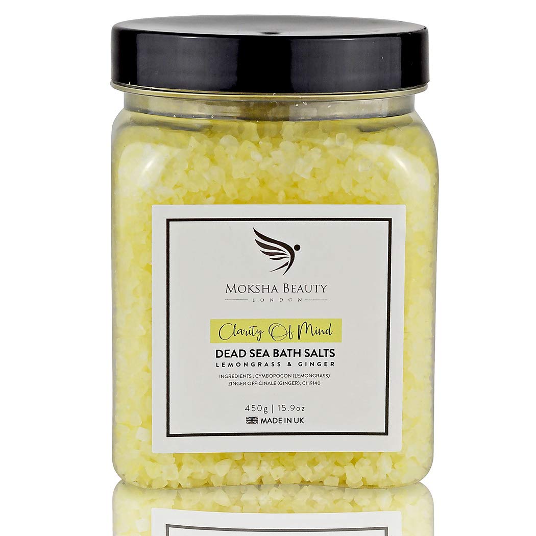Moksha Natural Dead Sea Bath Salts with Lemongrass Essential Oils – 450g