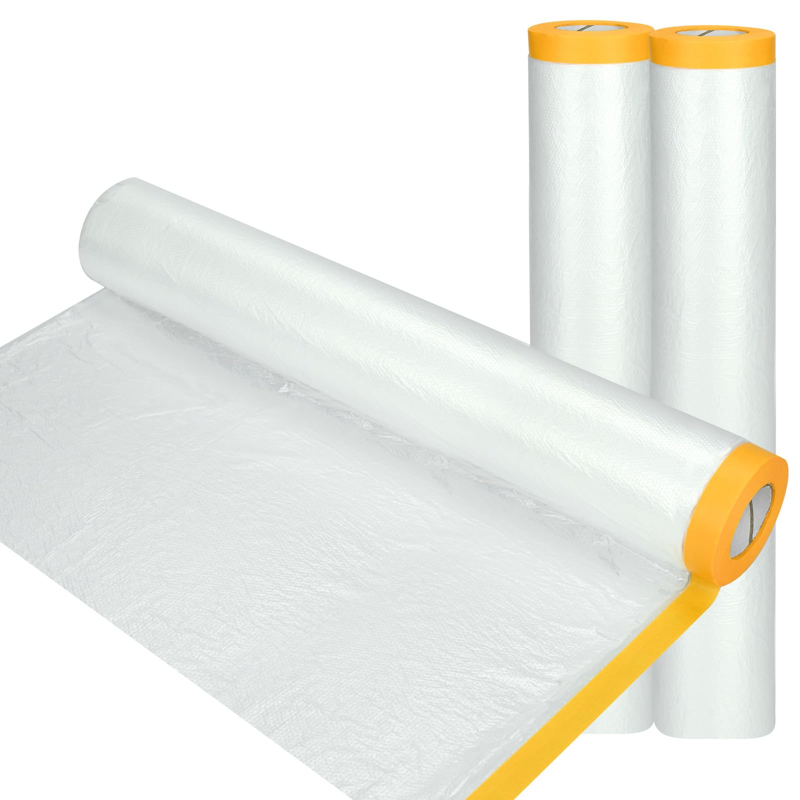 Dust Sheets – 3 Rolls Waterproof Plastic Painting Drop Film