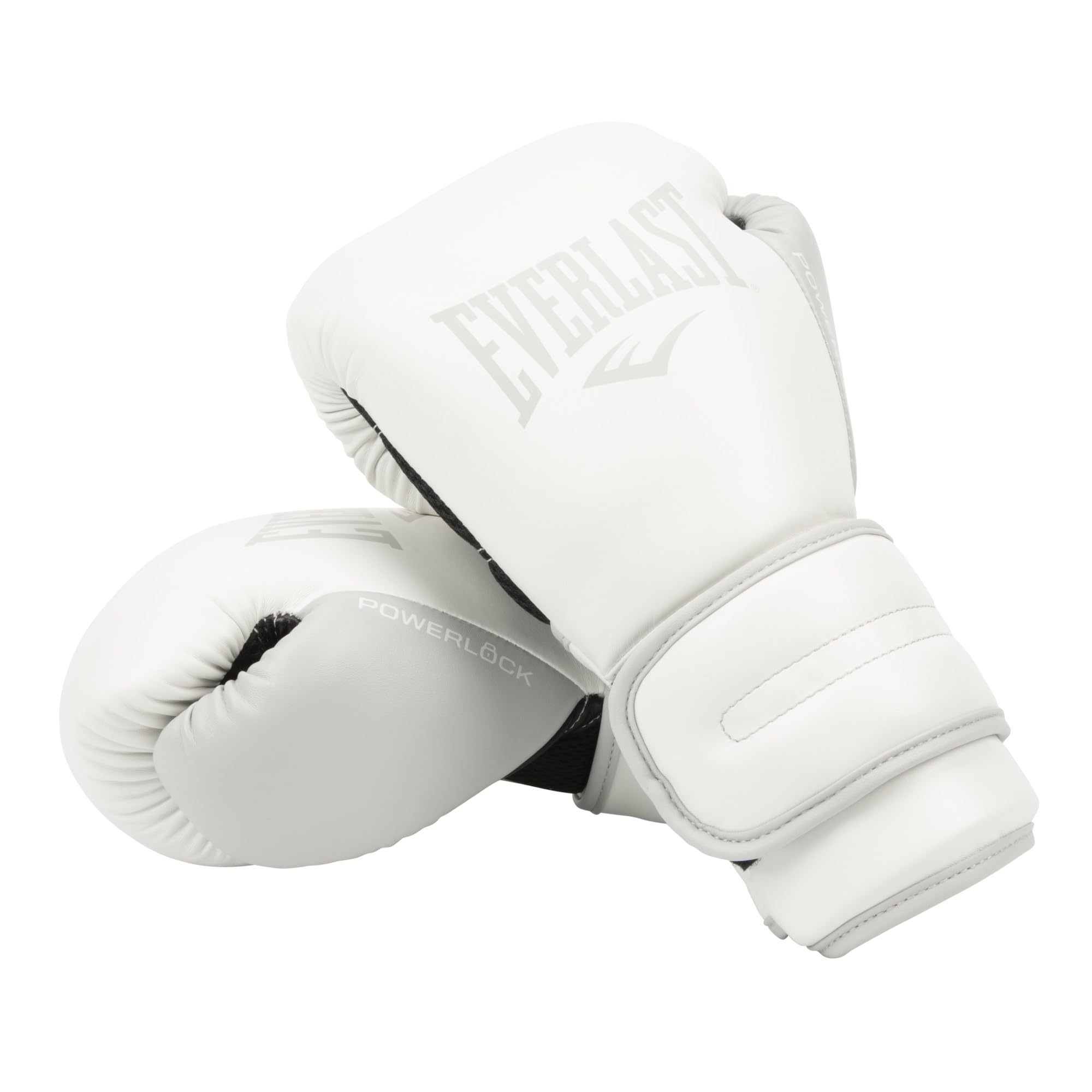 Everlast Powerlock 2R Training Boxing Gloves - White - 12oz PU Leather