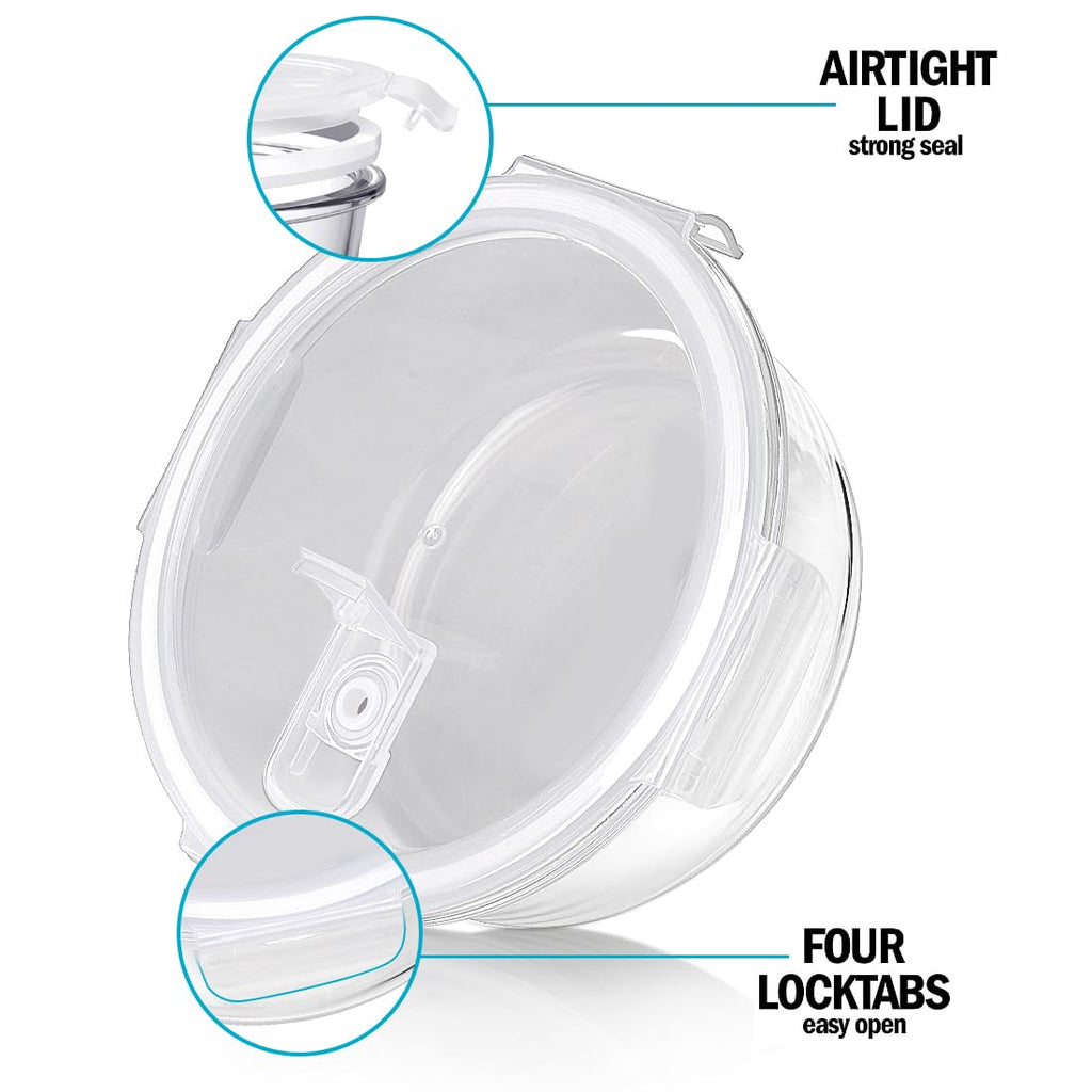 Igluu Glass Meal Prep Containers | 5 Pack 950ml Airtight Food Storage
