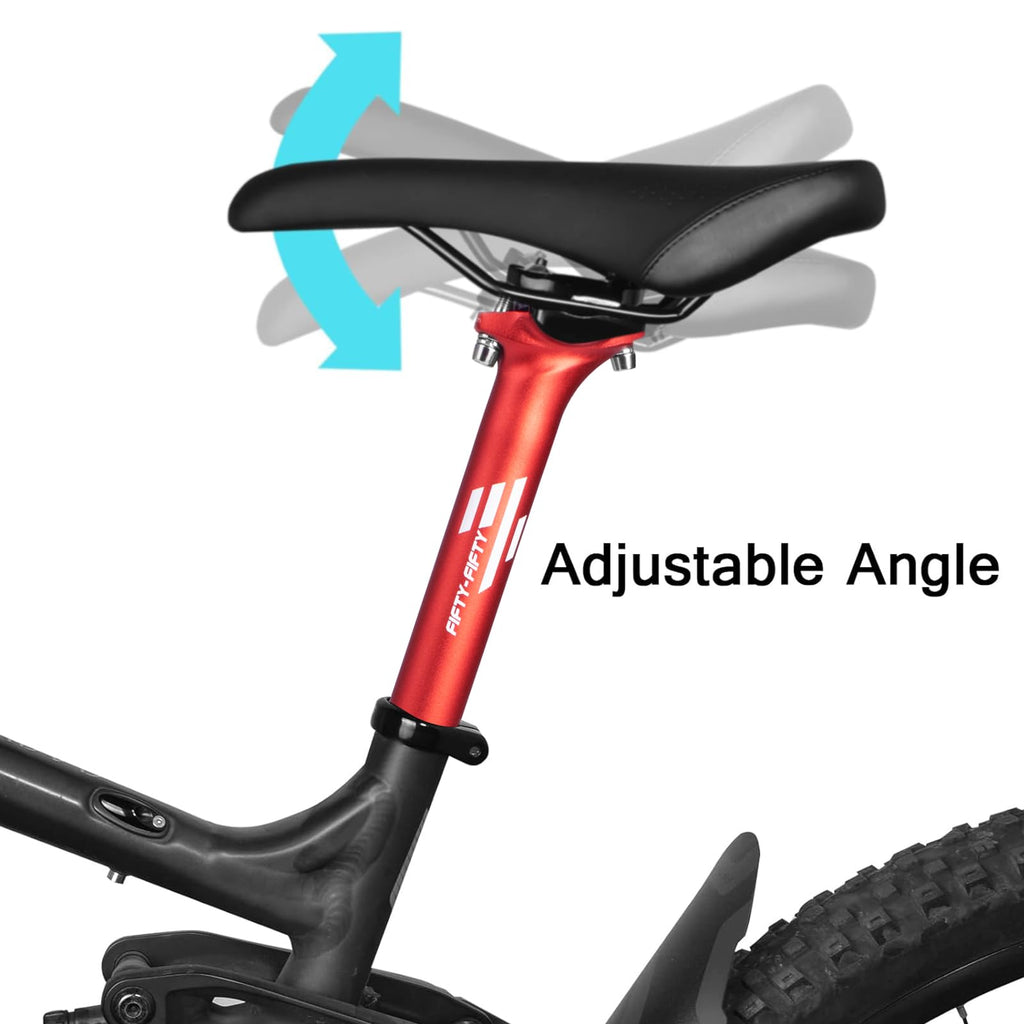 FIFTY-FIFTY Aluminum MTB Seat Post | 350mm Lightweight Bicycle Seatpost