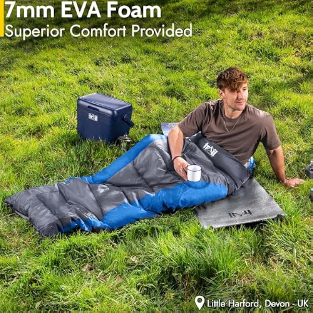 Jolof Store Aluminium Thermal Camping Mat – 7mm Waterproof Sleeping Pad