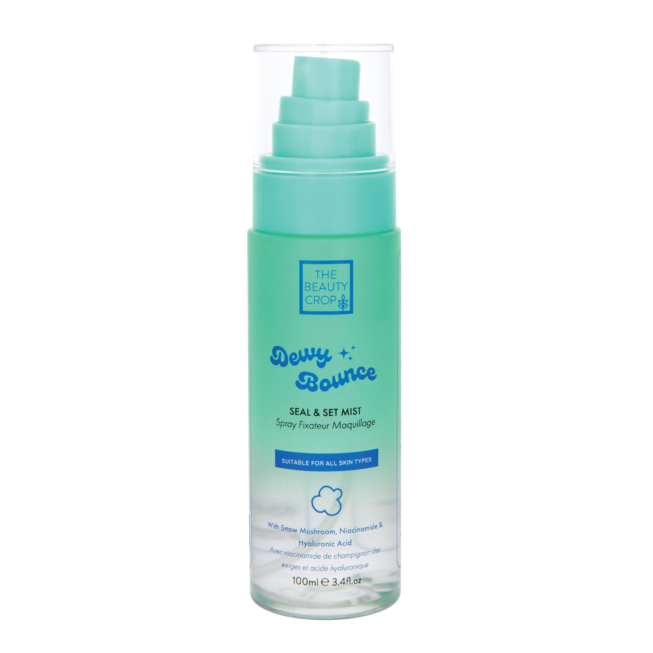 The Beauty Crop Dewy Bounce Hydrating Setting Spray – 100ml Vegan Mist
