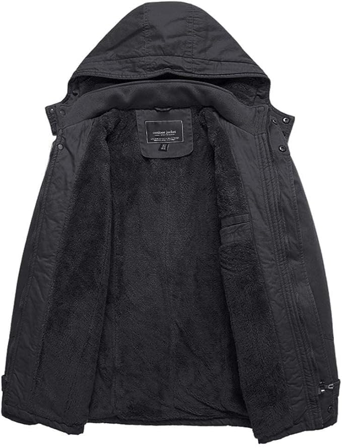 Massive Discounts Men's Military Tactical Fleece Jacket – Grey Cotton