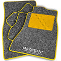 Vauxhall Grandland X 2017+ Car Mats | Anthracite Carpet & Yellow Trim