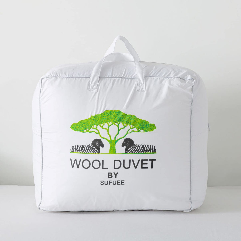SUFUEE King Size Wool Duvet – 13.5 Tog Washable Australian Wool Quilt
