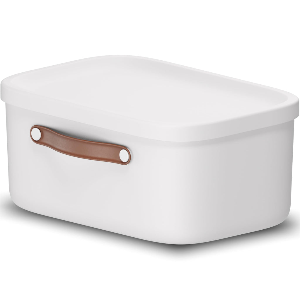 Rotho Maloja 12l Storage Box with Lid and Handle, Recycled Plastic Bin - image 1