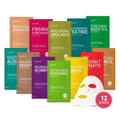 Glam Up Korean Sheet Mask Set - 12 Variation Nature Facial Mask Pack