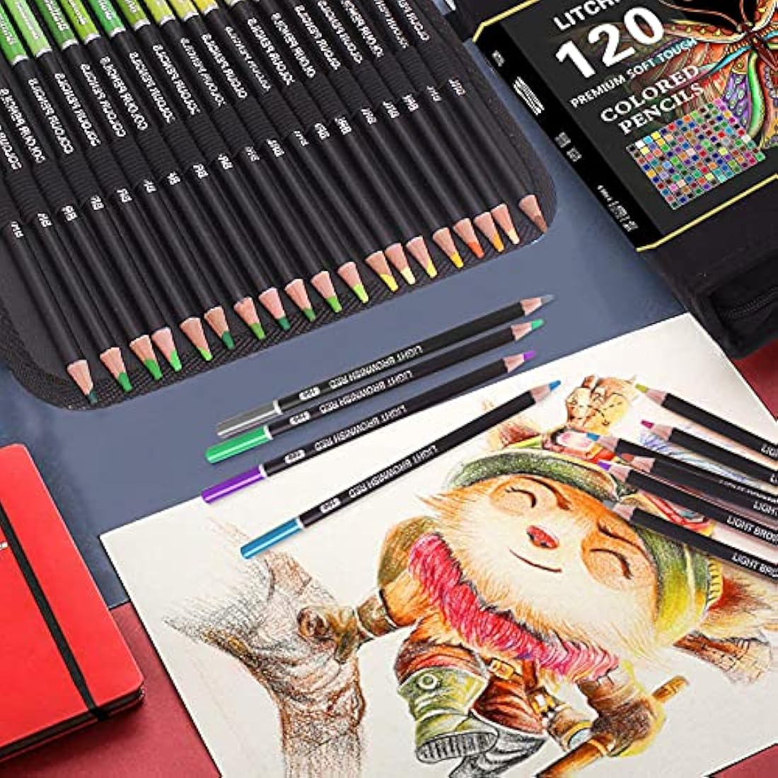 Jolof Store 120 Colored Pencils Set | Professional Art Drawing Kit