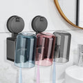 Euqvunn Suction Cup Toothbrush Holder | Aluminium Wall Mount with 3 Cups