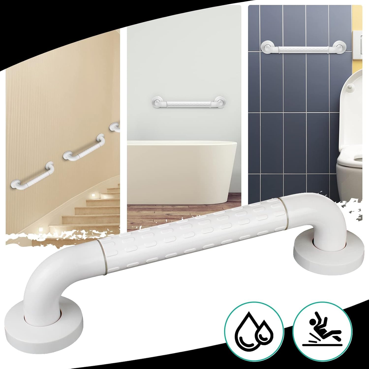 Massive Discounts Non-Slip Stainless Steel Bathroom Grab Rail Support