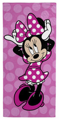 Disney Minnie Mouse Beach Towel – 100% Cotton Terry, 71cm x 147cm