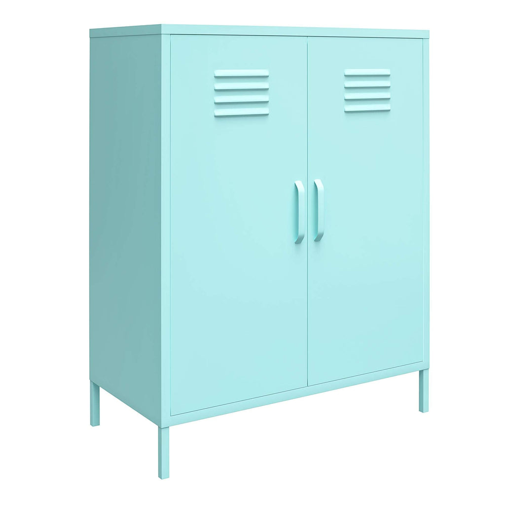 DHP Furniture Cache 2 Door Metal Locker Storage Cabinet Mint - image 1