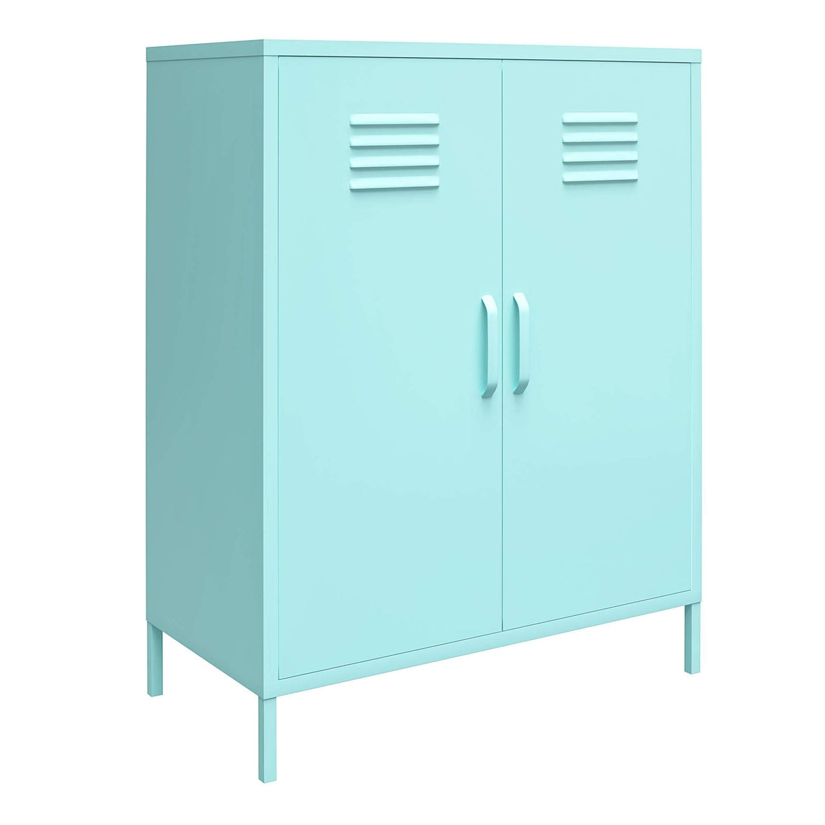 DHP Furniture Cache 2 Door Metal Locker Storage Cabinet Mint - image 1